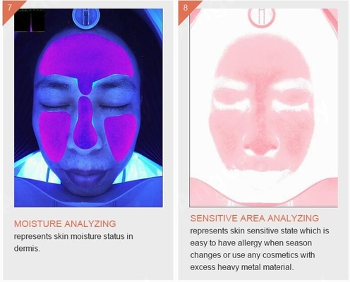 Van de de Pigmentatieacne van de Skincarerimpel van de de Huidanalisator de Machine 3D Slimme Quizzen